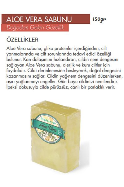 Fitoderman Skin Renewing & Nourishing & Whitening Natural Aloe Vera Care Soap 150 gr