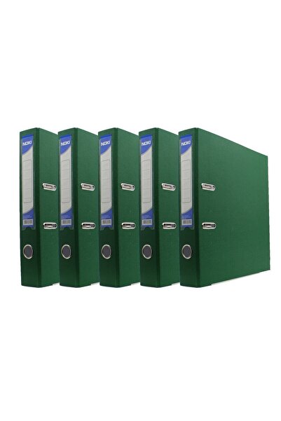 Noki Narrow Plastic Folder (56412-160) Green 5 Pack