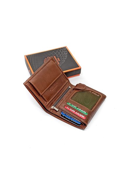 Westpolo Genuine Leather Men's Wallet with Coin Compartment