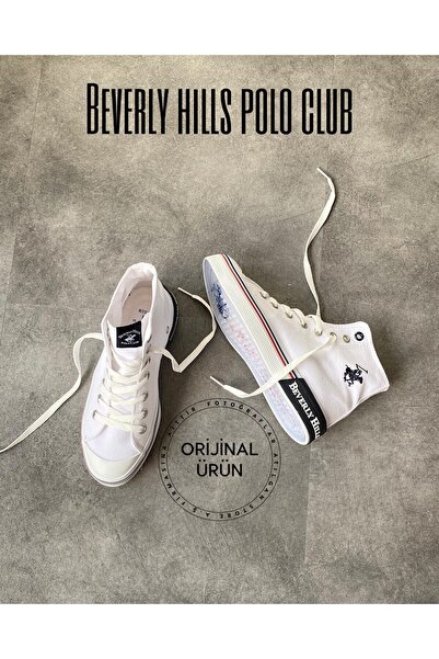Beverly Hills Polo Club Po-10141 Polo Keten Kadın Spor Boğazlı Ayakkabı - Bey...