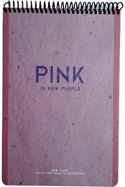 Gıpta New Notes Pink Is New Purple Spiraled Hard Cover 100 Sheets 17x24 Checked Memo Pad