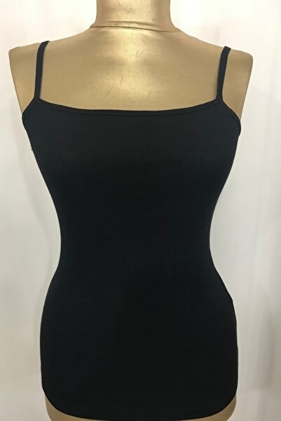 Blackspade 5520- 100% Cotton Rope Strap Tank Top Black