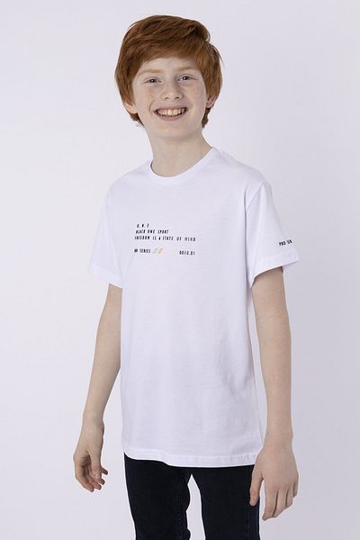 Black One Ανδρικό μπλουζάκι Summer Crew Neck με στάμπα με έγχυση από 100% βαμβακερό ύφασμα μονό ζέρσεϊ