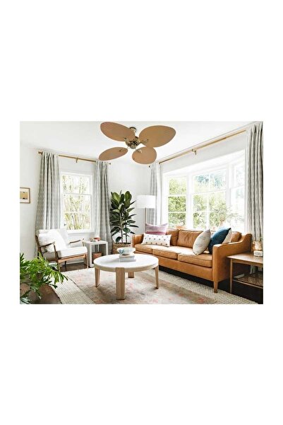 Kaşkar / Taflan Kaşkar Taflan Umut T52040 60w 132cm Pleksi Krem 4 Kanatlı Ipli Tavan Vantilatörü