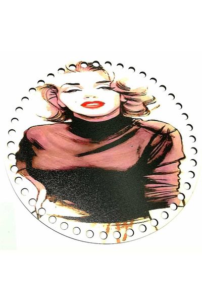 orhanucuzluk Ξύλινη πλάκα τσάντας 7226 Marilyn Monroe