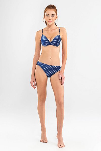 Blackspade Σετ μπικίνι με αφαιρούμενο στήριγμα πουά Navy Blue