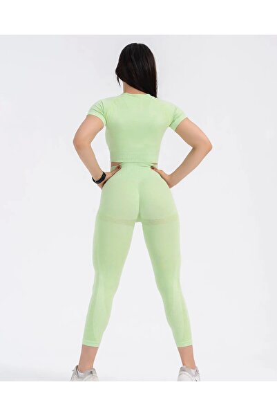 GYMXPRO Άνευ ραφής κοντομάνικο ανοιχτό πράσινο αθλητικό μπλουζάκι