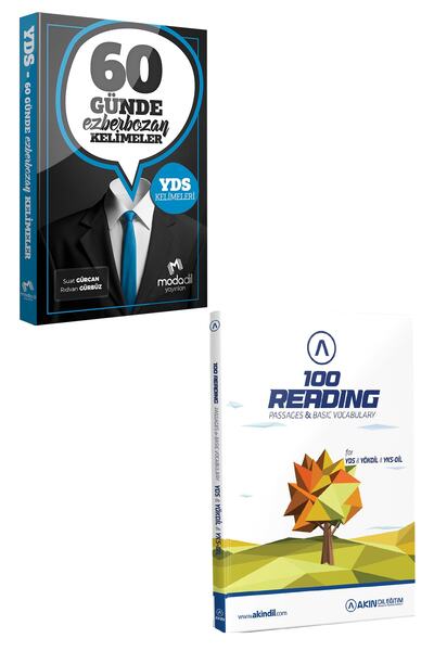 AKIN DİL 100 Reading + Modadil Yds 60 Günde Ezberbozan Kelimeler