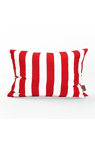 Alacastore Red and White Striped Summer Decorative Rectangular Pillow Throw Pillow Cover