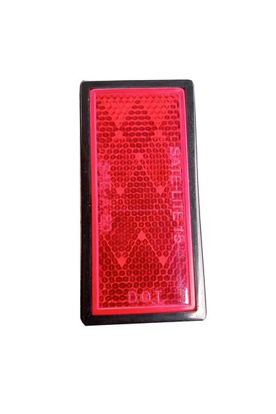 KOTO Adhesive Rectangular Baklava Slice Reflector Red