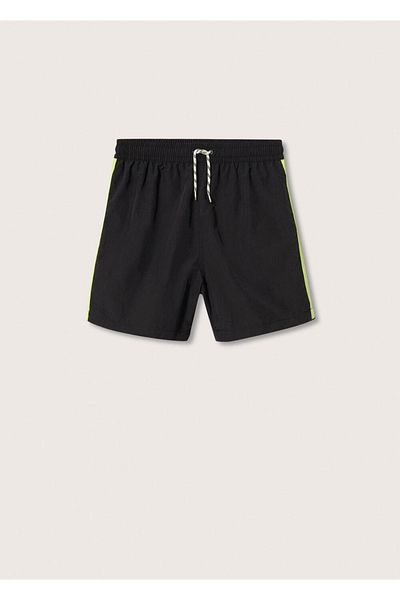Mango Teen Costum de baie negru pentru copii