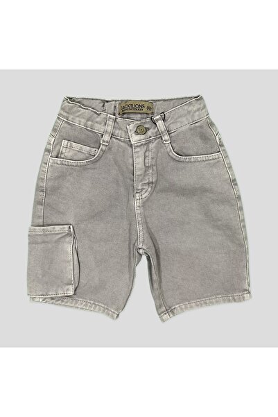 Jack Lions Αγόρι γκρι τζιν σορτς