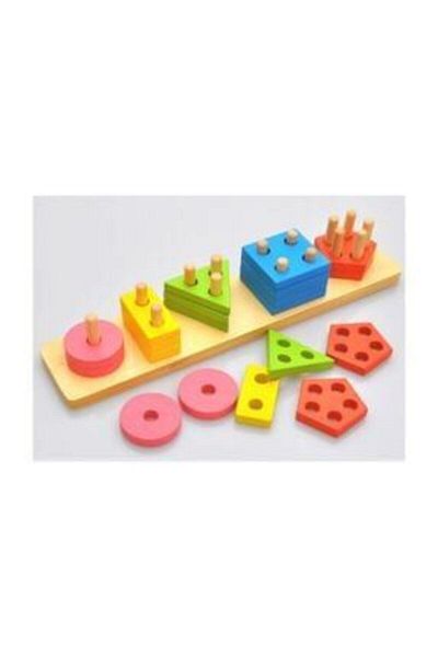 Wooden Toys Wooden 5-way Geometry Passing