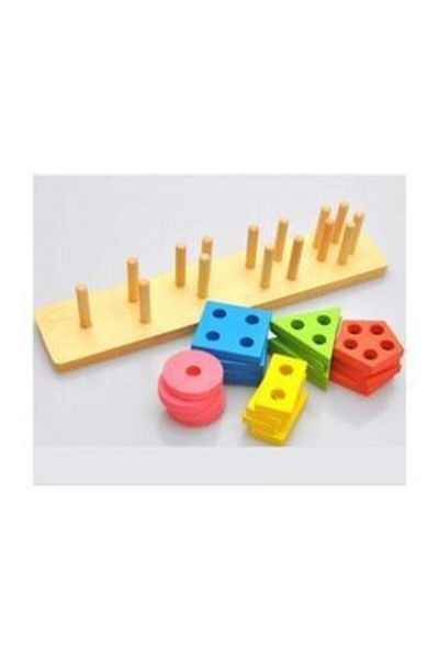 Wooden Toys Wooden 5-way Geometry Passing