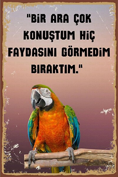 Hayal Poster Görmedim Bıraktım Retro Ahşap Poster
