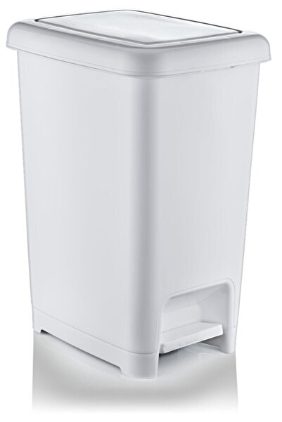Bvlx 25 Lt Slim Pedallı Çöp Kovası Beyaz