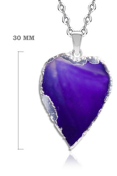 Tesbih Atölyesi Certified Natural Blue Patterned Agate Stone Necklace