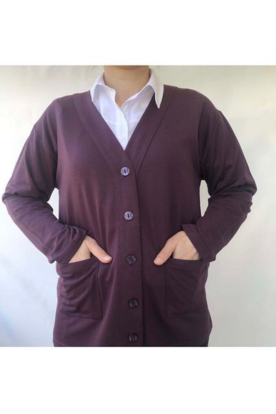 ece bayan giyim Short Combed Mother Cardigan - Buttoned