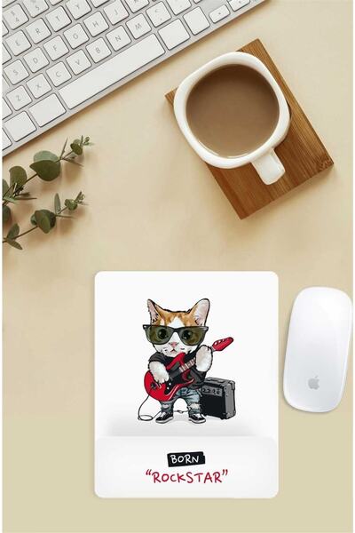 Gizeo Concept Mouse Pad cu model Rocker Cat cu suport pentru încheietura mâinii