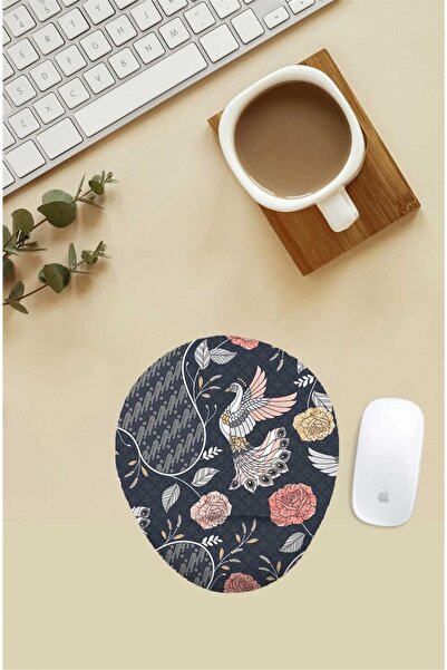 Gizeo Concept Kuş Desenli Desenli Bilek Destekli Mouse Pad