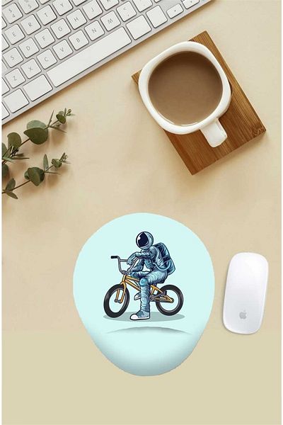 Gizeo Concept لوحة ماوس داعمة للمعصم بتصميم رائد فضاء BMX