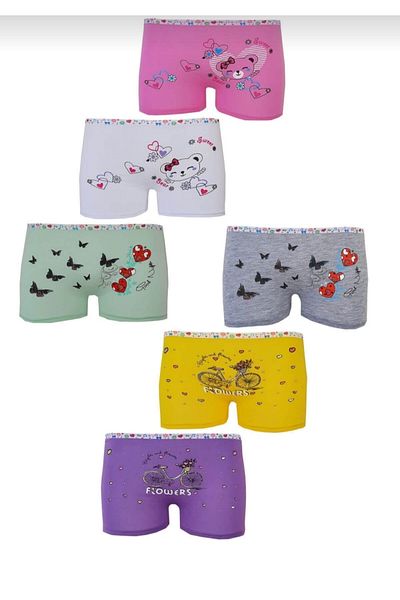 Tutku Κοριτσίστικο Boxer Printed Σετ 6 τεμαχίων