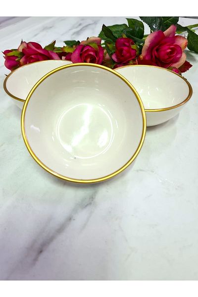 Matar Endüstriyel Mutfak Ekipmanları Porcelain Snack Bowl Breakfast Presentation Set of 3