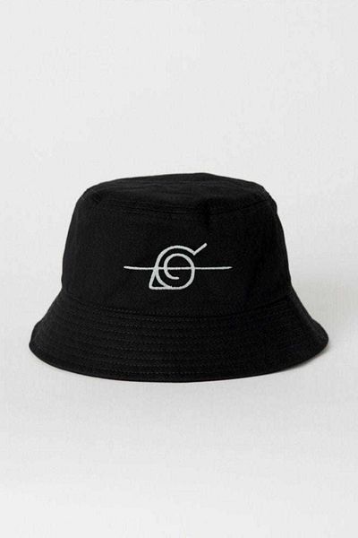HemenALbence Black Embroidered Anime Naruto Itachi Bucket Hat