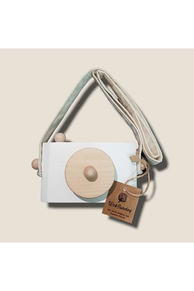 aswood Decorative Organic Camera, 1 2 3 Year Old Boys And Girls Montessori Toy - white