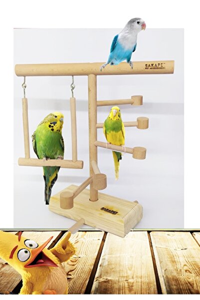 SAKAPET Kuş Eğlence Parkuru Doğal Ahşap