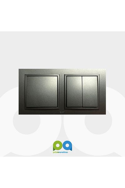 ELBİ Zena Smoked Switch Commutator Double and Frame Set
