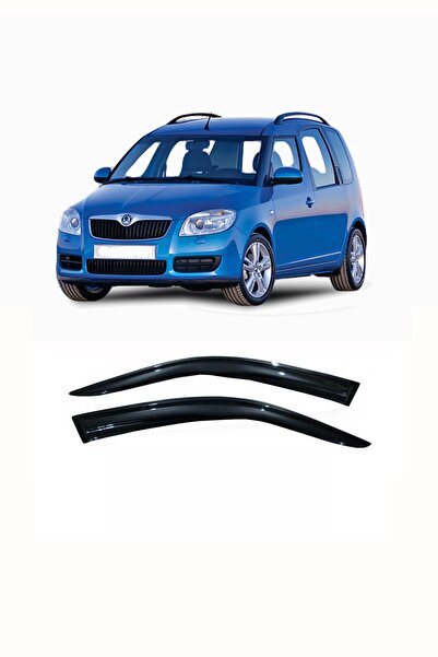 CARDANADAM Skoda Roomster Cam Rüzgarlığı 2 Parça Kolay Montaj Parlak Siyah Ön...