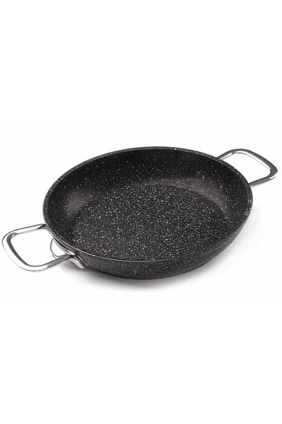 FALEZ Black Line 3 Piece Granite Pan Set