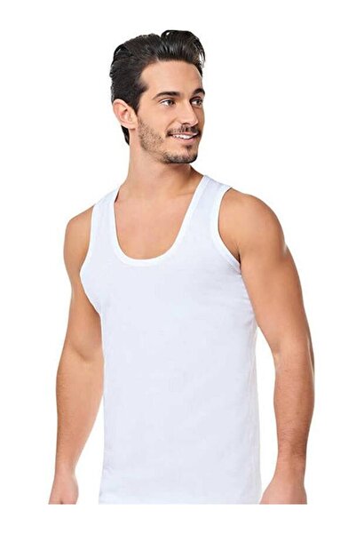 Seher Yıldızı Men's Combed Cotton Undershirt 6 Pieces White 3XL-6 Cotton Unde...