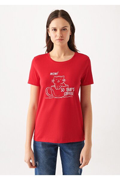 Mavi Cat Printed Red T-Shirt Slim Fit / Slim Fit 1610143-70467