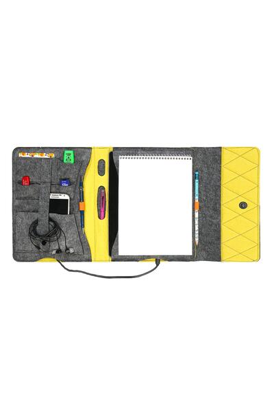 Ju Yaratıcı Tasarım Keçe Tablet Kılıfı Organizer Apple Samsung Asus Lenovo Tü...