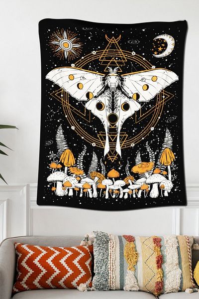 Buka Shops Tapiserie de perete Trippy Mushroom 70x100 Cm