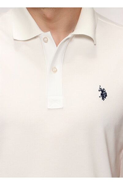 U.S. Polo Assn. T-shirt Polo Neck Slim Fit Ecru