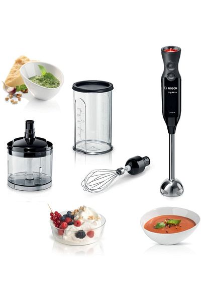 Bosch Ms61b6150 طقم خلاط يدوي Ergomixx 1000 واط أسود