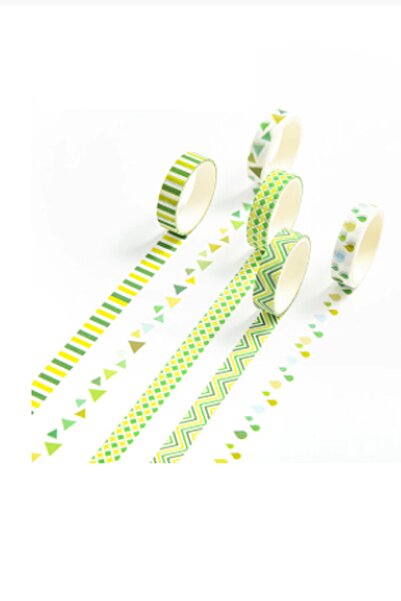 Genel Markalar Washi Desenli Kağıt Bant Seti 5'li 1 Cm X 2 Mt -m1-467