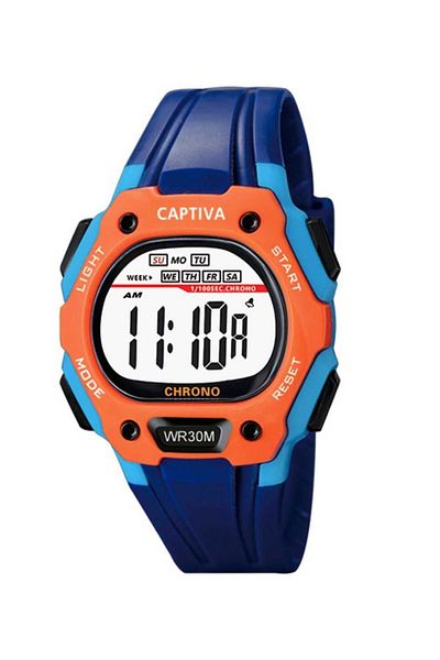 captiva Digital 30 Mt Water Resistant Children's Handle with Light Alarm Stopwatch and Calendar with Silicone Cord