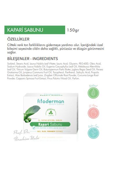 Fitoderman Natural Nourishing & Moisturizing Capary Care Soap 150 gr