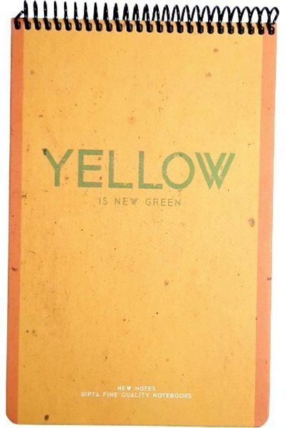 Gıpta New Notes Yellow Is New Green Spiral Hard Cover 100 Sheets 17x24 Checked Memo Pad
