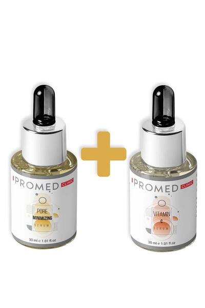 Promed Clinic Gözenek Küçültücü Akne Siyah Nokta Giderici Serum 30 ml C Vitamini Ve Leke Önleyici Serum 30 ml