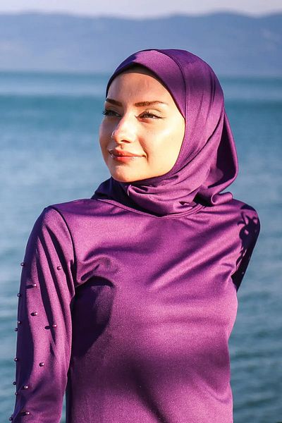 Marina Eșarfă Sea Pool Bone B2101 - Mov