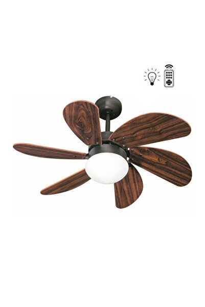 Kaşkar / Taflan Kaşkar Taflan L36009rc 50w 82cm Ahşap Venge 6 Kanatlı Lambalı...
