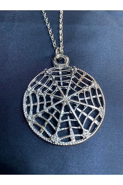 Köstebek Gothic Spider Web Necklace