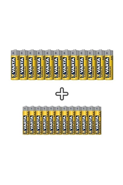 Varta Pil 24 Adet Çinko Karbon (12 ADET KALEM 12 ADET İNCE)