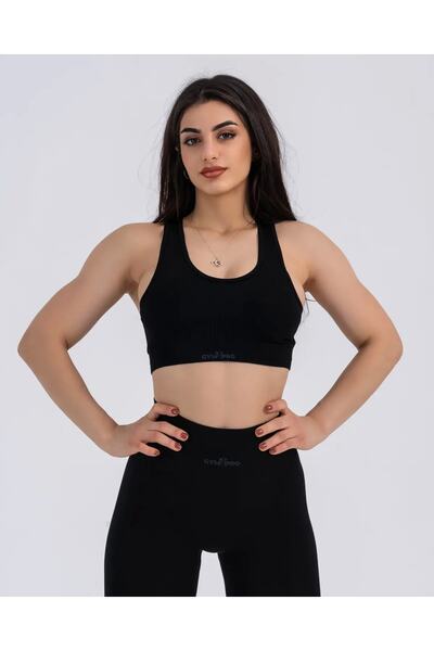 GYMXPRO Sutien sport negru fără cusături