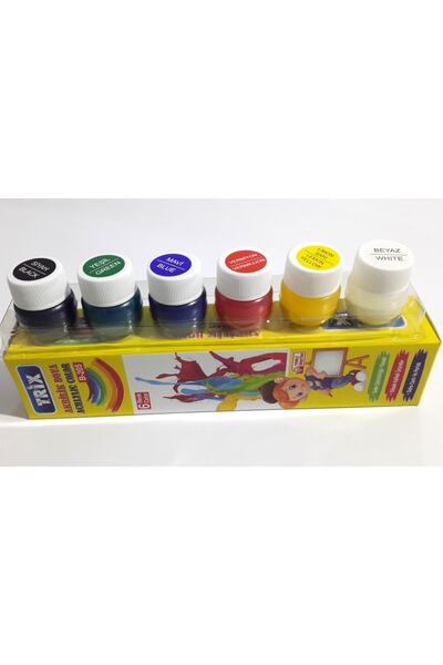 TRİX Akrilik Boya 6 Renk Şişe -